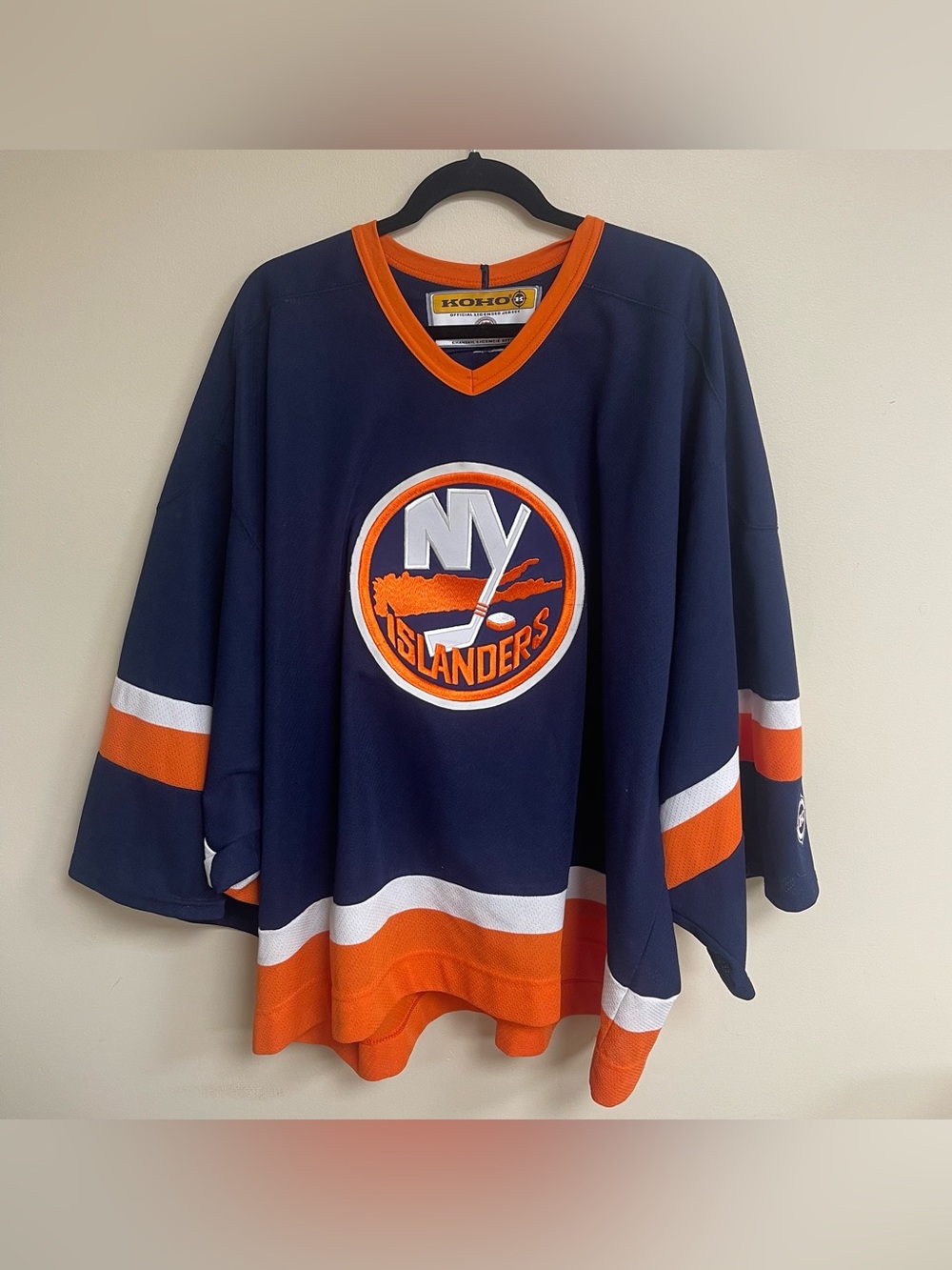 NEW YORK ISLANDERS NHL STARTER JERSEY VINTAGE RARE BLUE & ORANGE SIZE 2XL